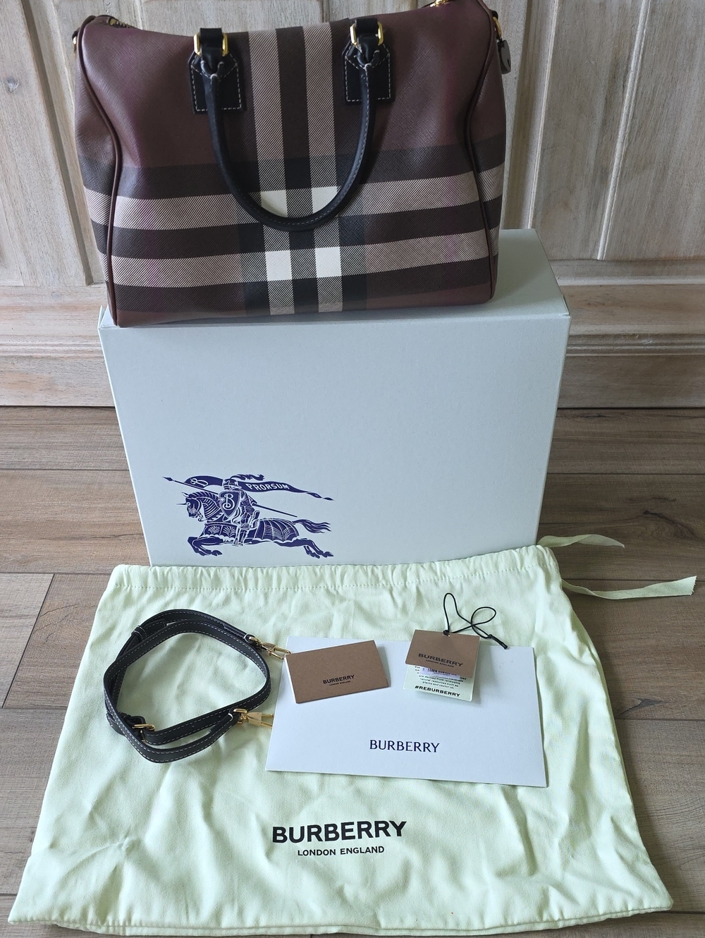 Like New! Burberry Medium Bowling Bag